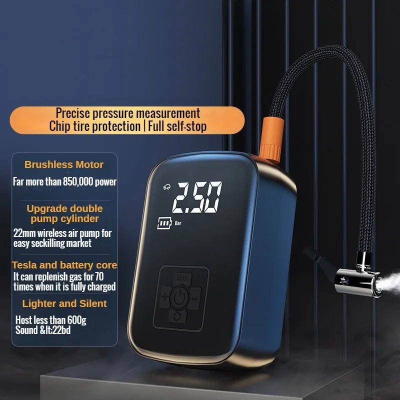 Compressore Auto Wireless — Gonfia le Gomme in 2 Minuti, Ovunque